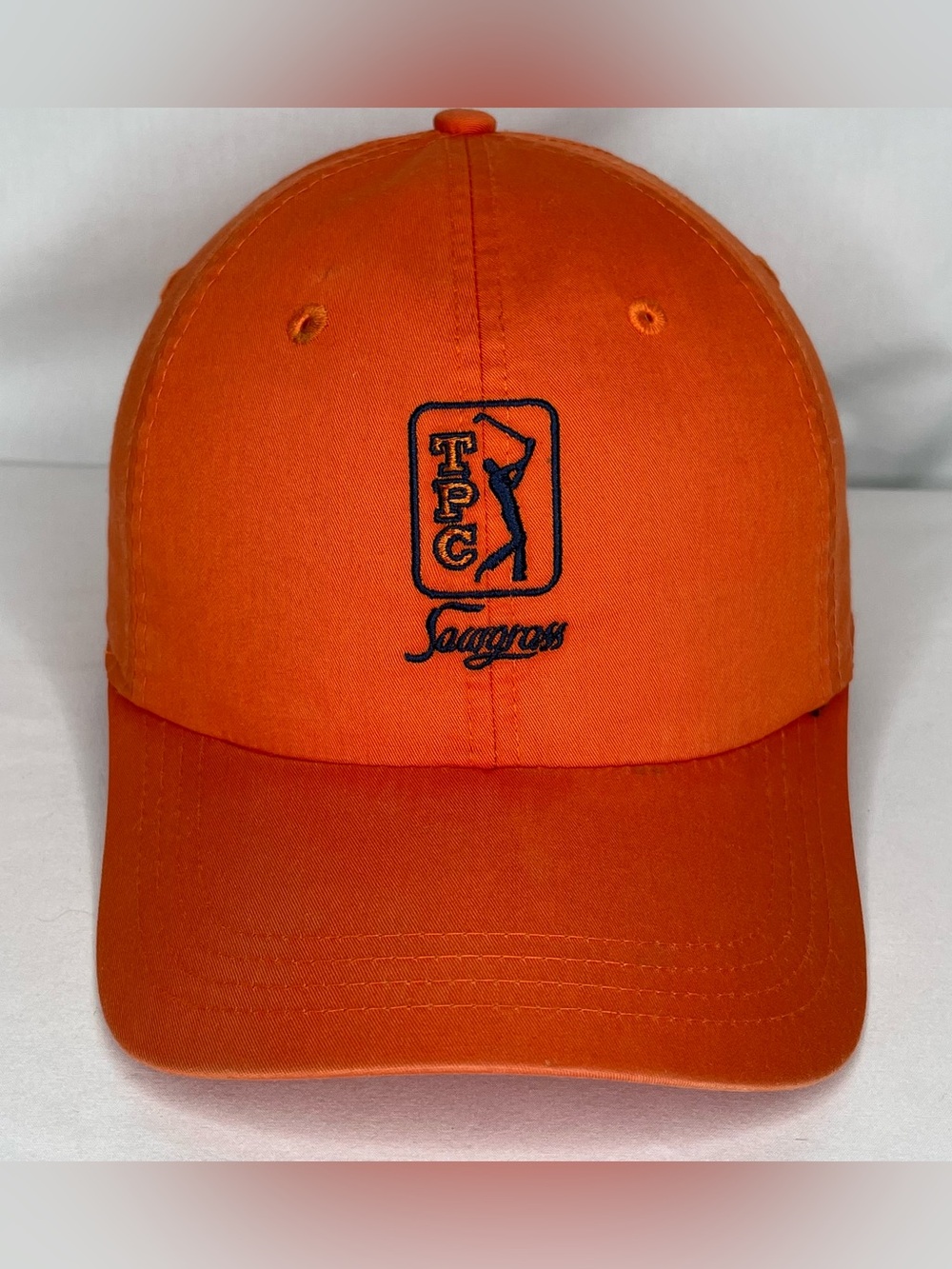 TPC Sawgrass Golf Course Orange Baseball Cap. Adjustable Back